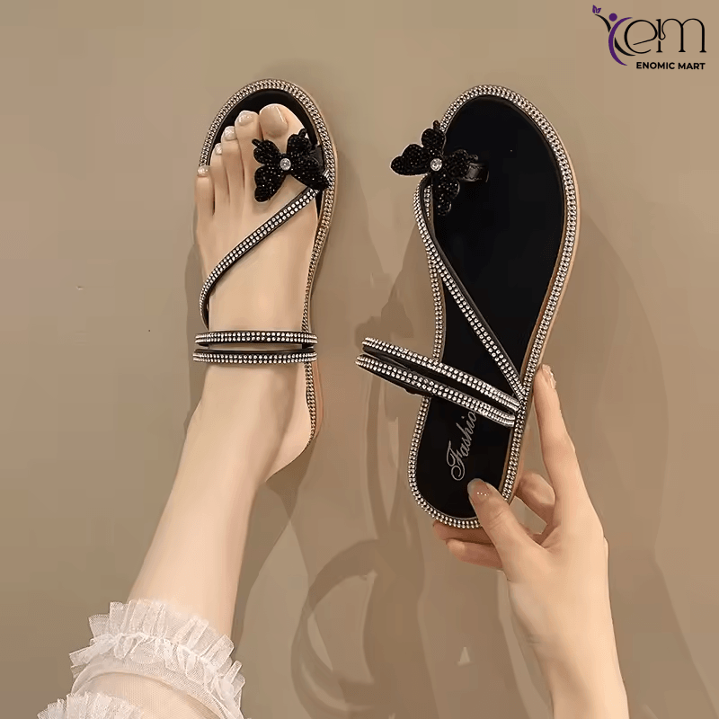 2025 Summer Fashionable Flat Platform Sandals for Women Customisable Fairy Style Slip-On Two-Way Wear Internet