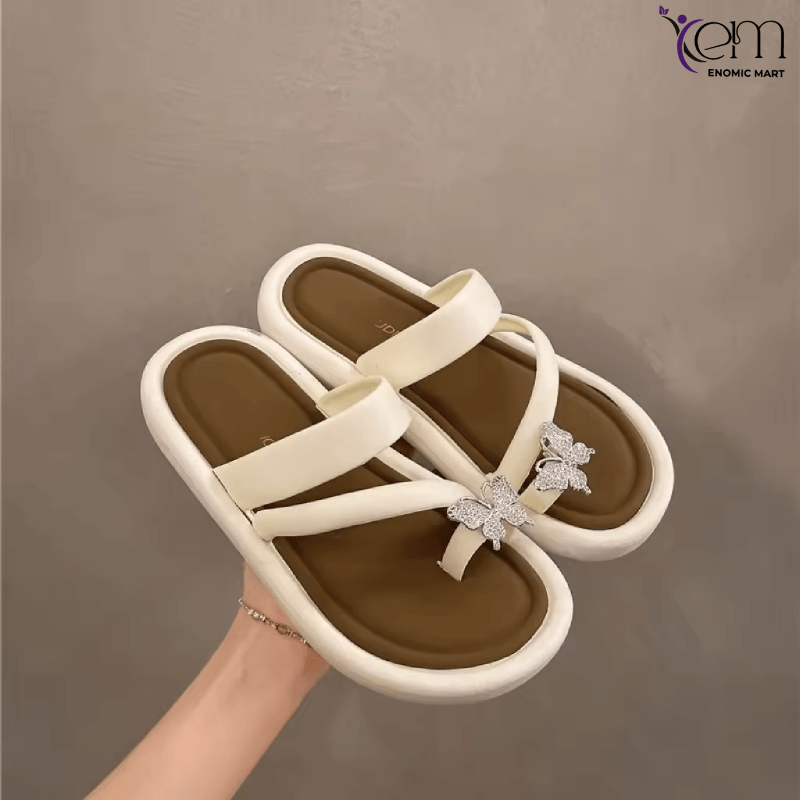 2024 Customizable Summer Women's Slip-On Platform Sandals Korean Style PVC Fashion Trend