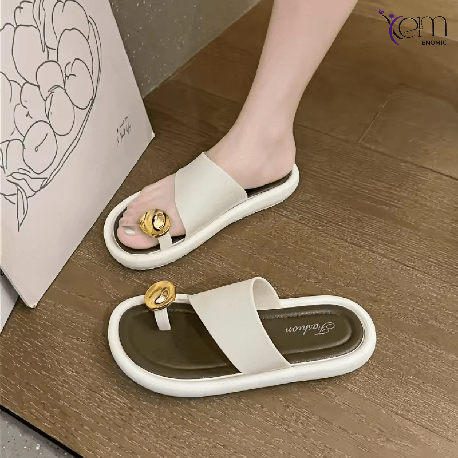 2025 Summer Fashion Women's Flat Toe Roman for Slippers Niche Sandals Beach for Slippers Joker Character Flat Toe Roman Slippers