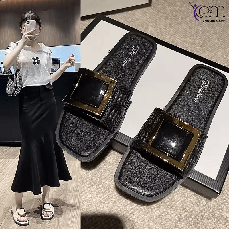 Korean Style Summer Flats Women New Fashion Open Toe Platform Custom Slippers Cushioned Anti-Slip Outdoor PVC Slip-On Students