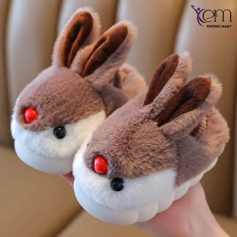 Children's Cotton Slippers New Winter Style Cute Little Rabbit Design Boys'