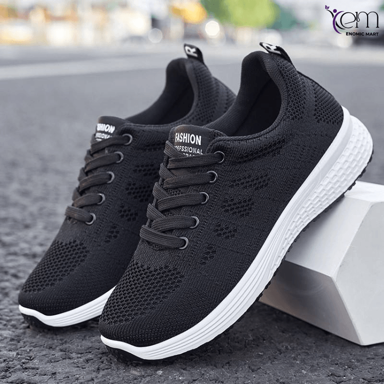 Women Custom Breathable Walking Shoes Slip Fashion Trend Summer Spring Casual Running Knit Shoes Rubber Outsole
